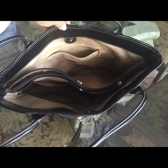 Giant Bernini black leather work tote - Picture 6 of 7